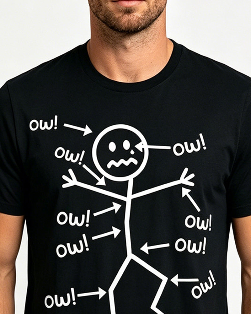 Match Print Cotton Casual T-Shirt