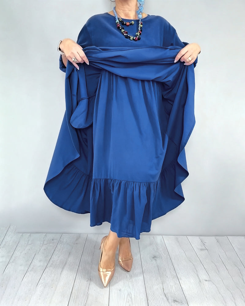 Double-Layer Loose Mesh Patchwork Dress