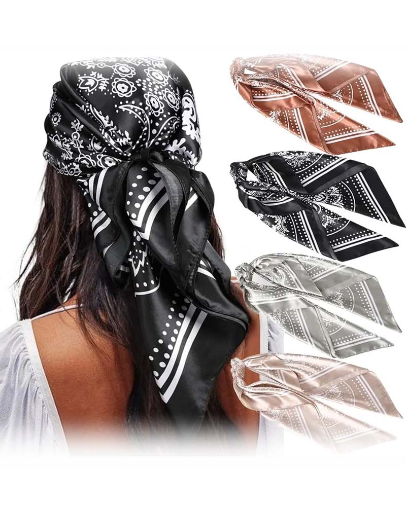 Women's 4-Pack Square Scarves Set