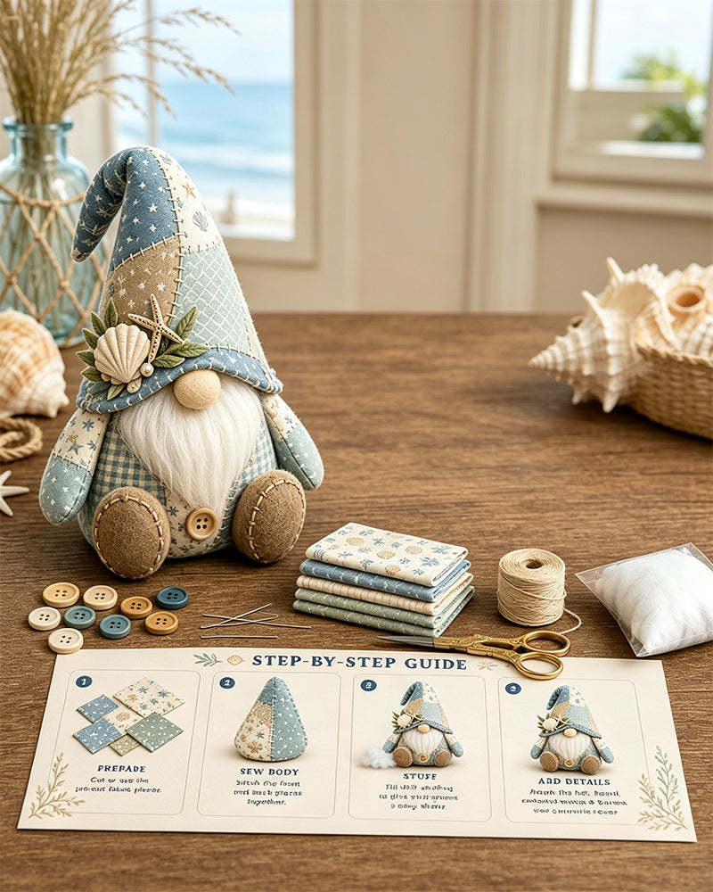 🧵 DIY Patchwork Gnome Kit – Create Your Own Adorable Gnome 🧙‍♂️