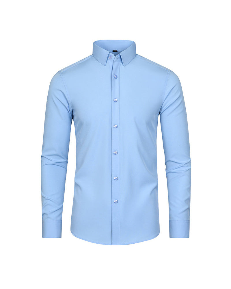 Men's Solid Long Sleeve Shirt