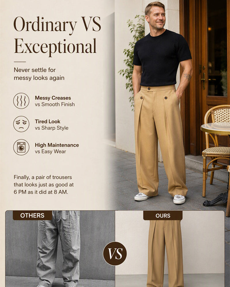 ⏰Men's Straight Leg Wrinkle Resistant Pants 👖