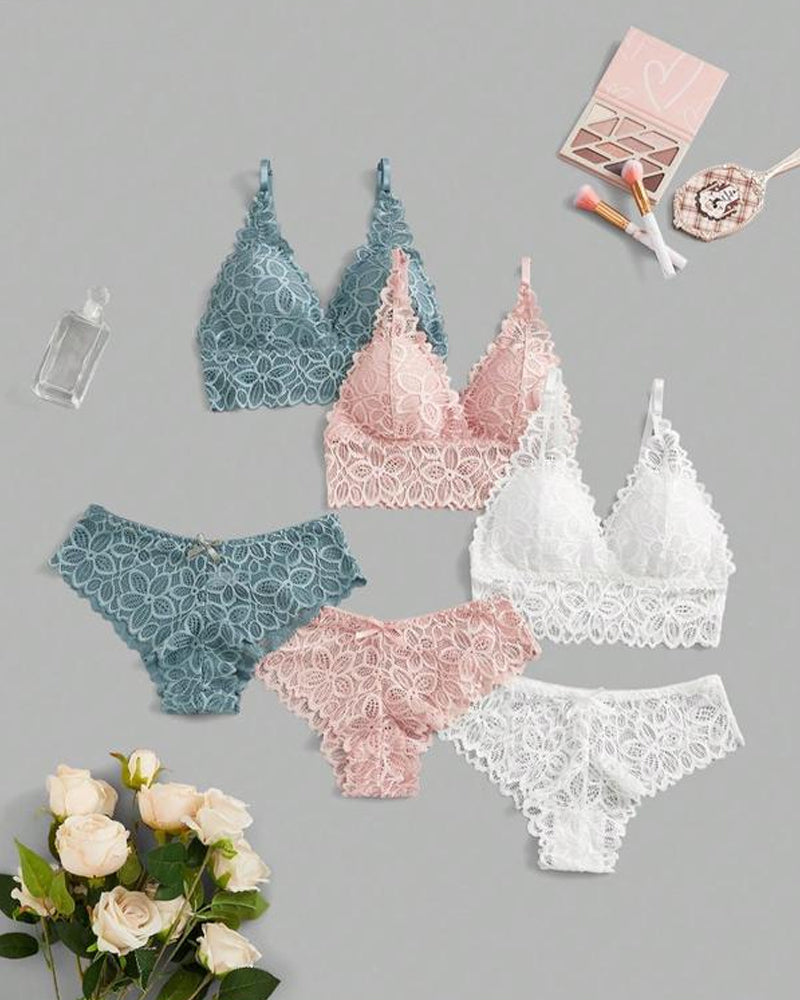 Women's Lace Romantic Underwear Set