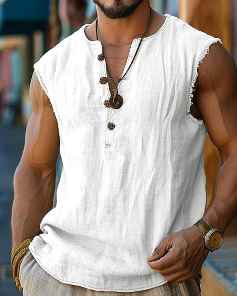 Men's Casual Solid Color Tank Top