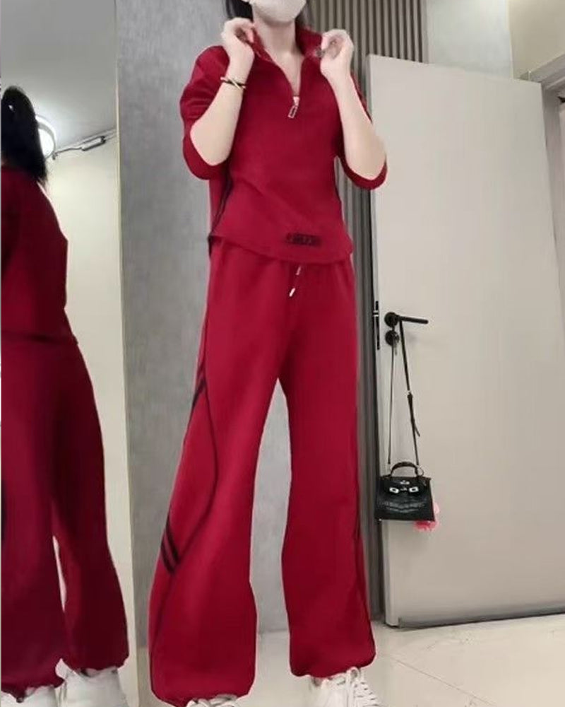 Casual Sports Figure-Flattering Two-Piece Sets