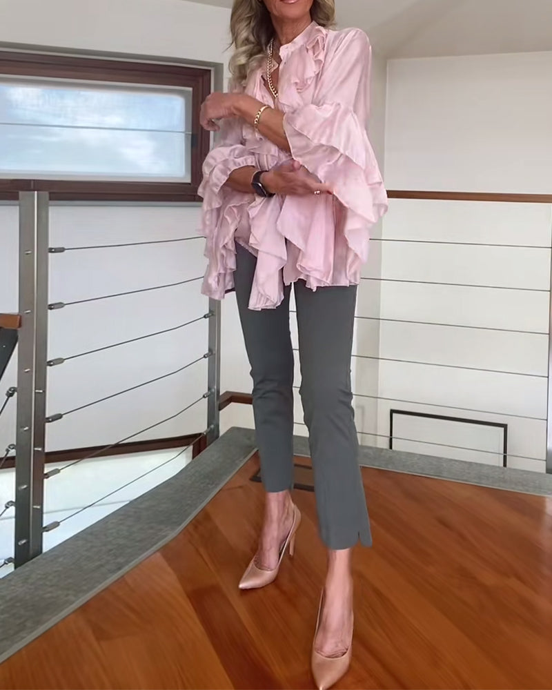 Fashionable Ruffled Blouse