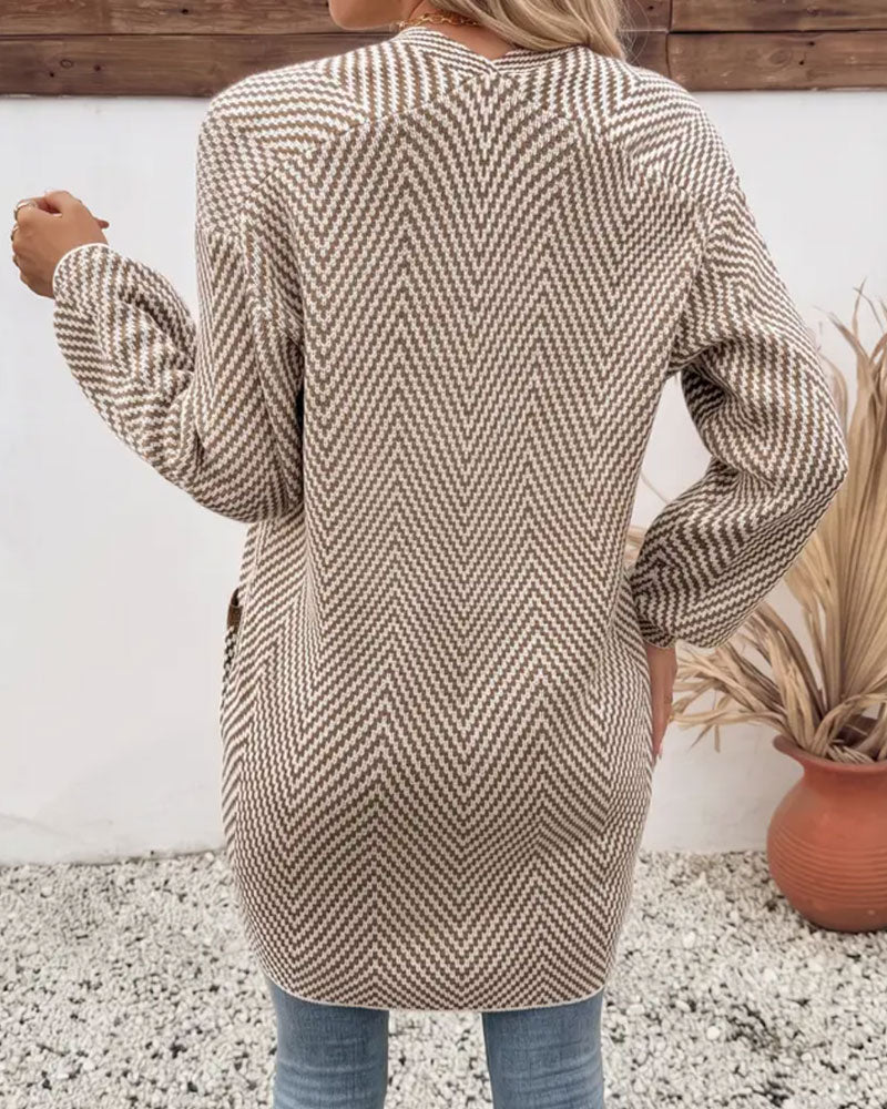 Pockets Long Sweater Cardigan