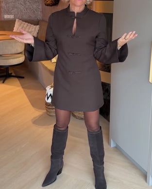 Casual Stand Collar Dress
