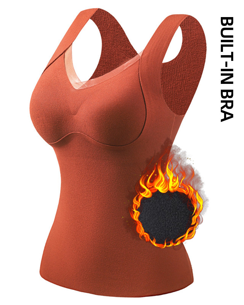 Lace One-Piece Built-In Bra Tank Top