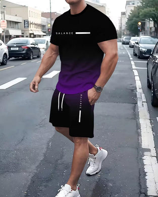 Men's Casual Printed Two-Piece Set
