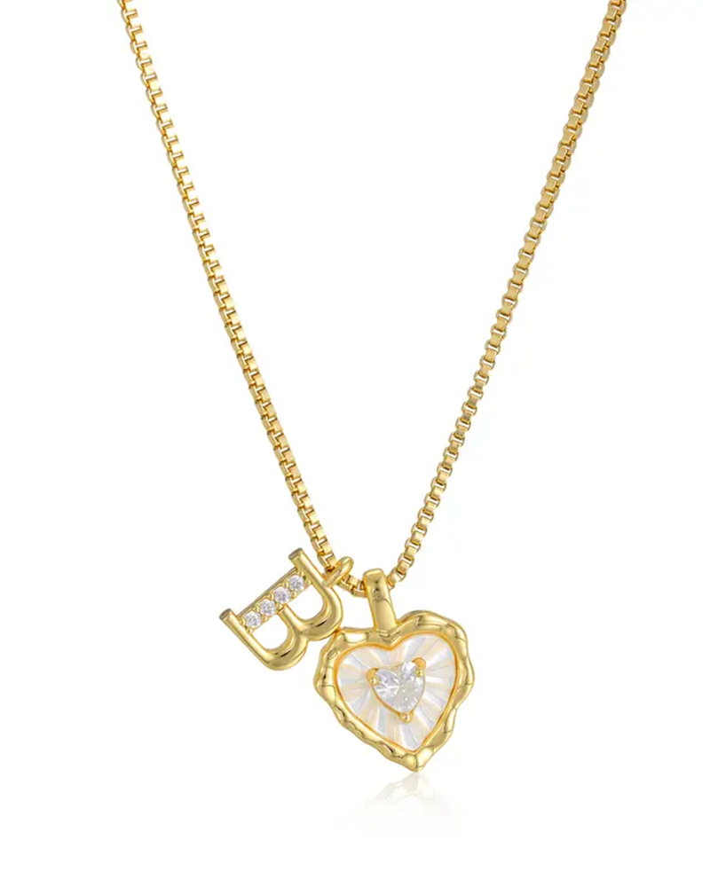 A–Z Micro Pave Letter Pendant Necklace