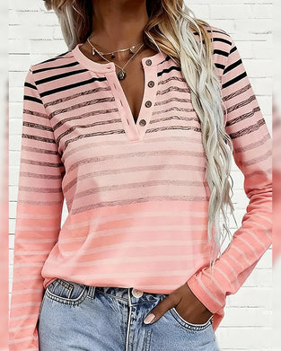 Unbuttoned striped Top