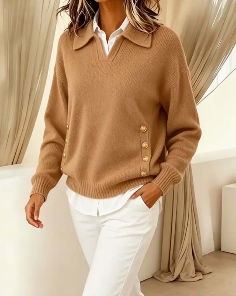 Long Sleeve Solid Color Pullover