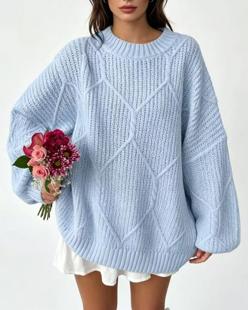 Solid Color Long Sleeve Pullover