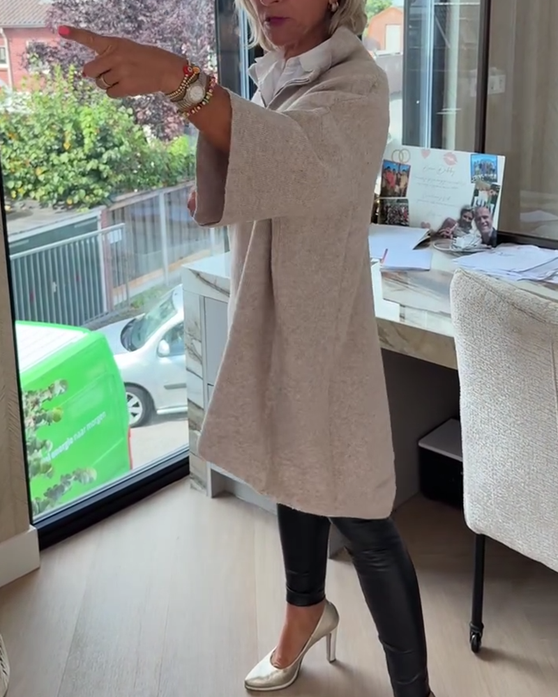 Stand Collar Half-Zip Loose Pullover