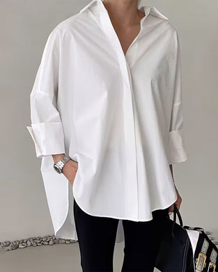 Stylish Solid Color Long-Sleeved Shirt