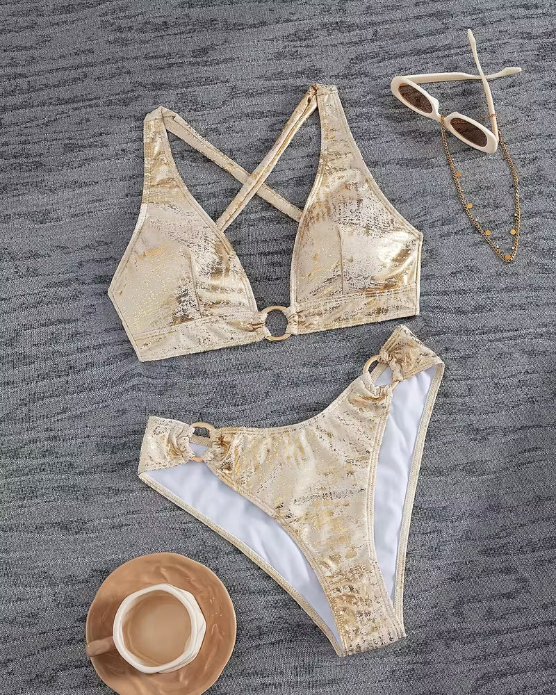 Metal Buckle Design Bikini