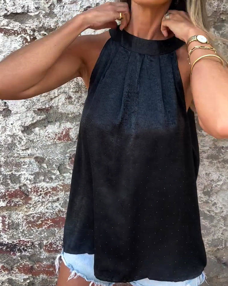 Halter Neck Sleeveless Tank Top