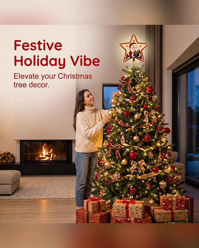 DIY Five-Pointed Star Diamond Painting Christmas Tree Topper