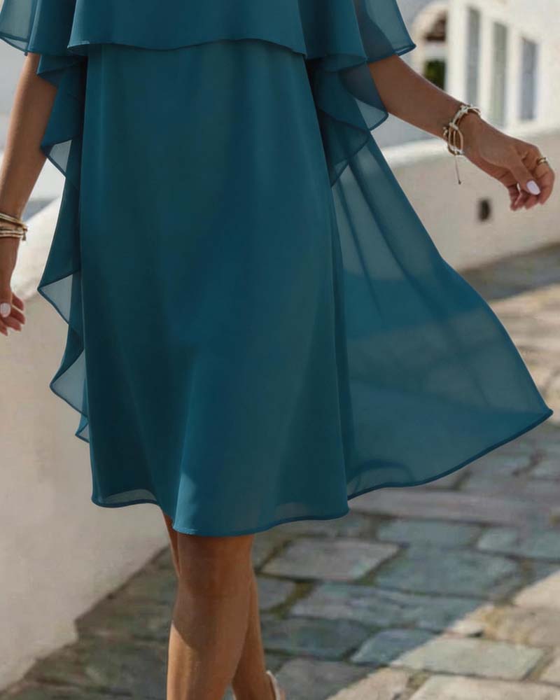 Solid Casual Shift Dress