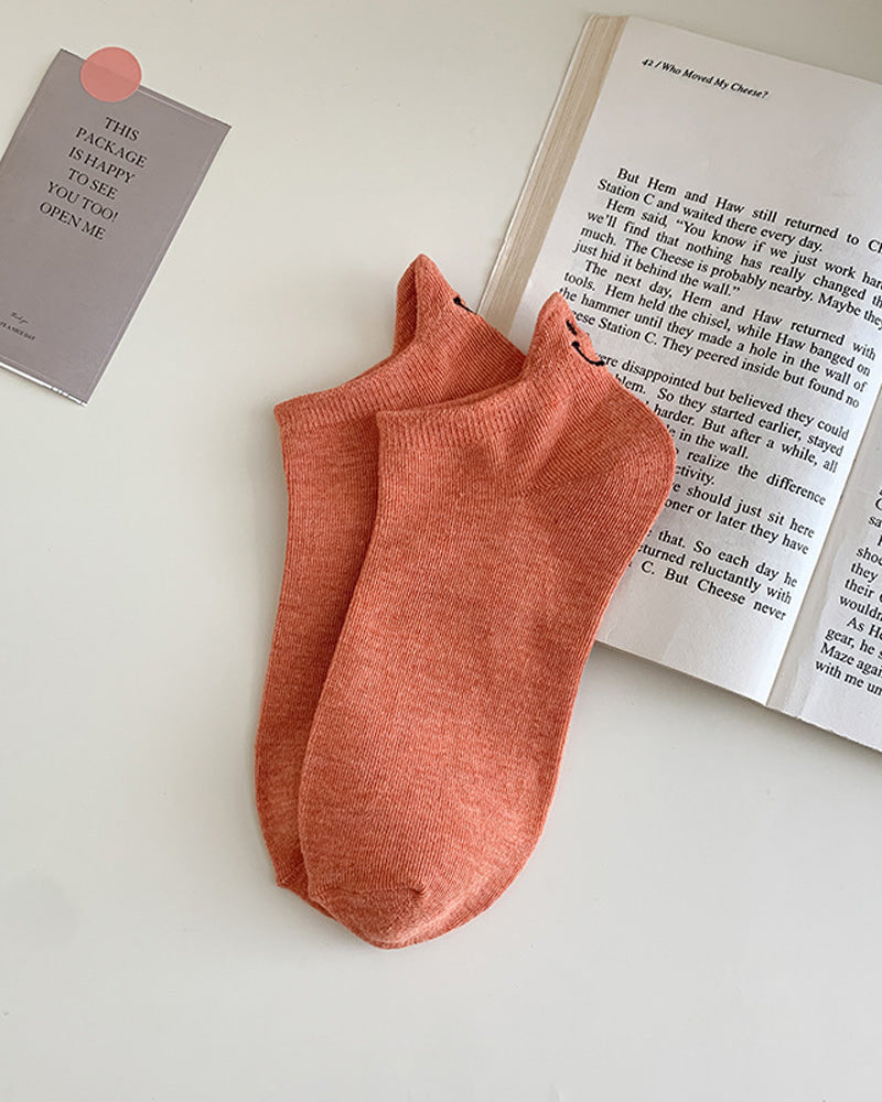 💖 Cute Face Ankle Socks – Bring Joy to Your Every Step