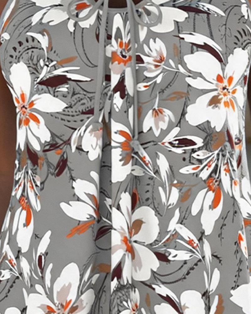 Large Floral Tie Tankini