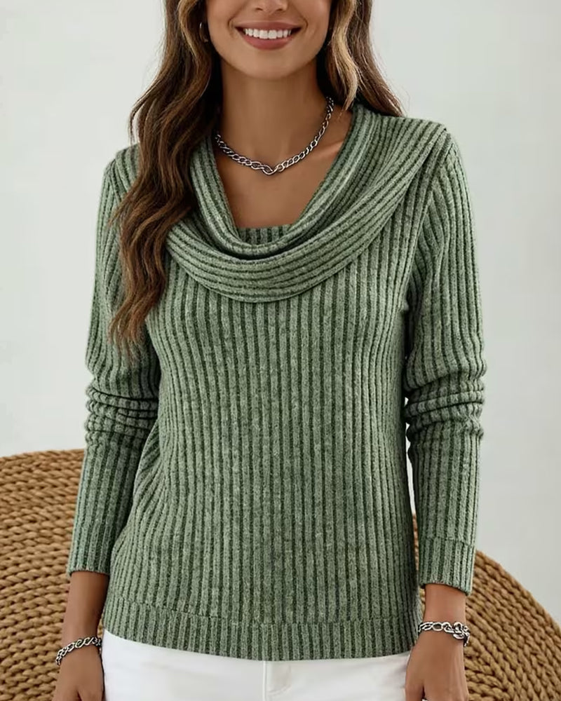 Casual Long Sleeve Solid Top