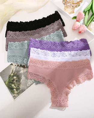 Ribbed-edge triangle panties