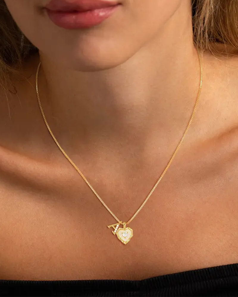 A–Z Micro Pave Letter Pendant Necklace