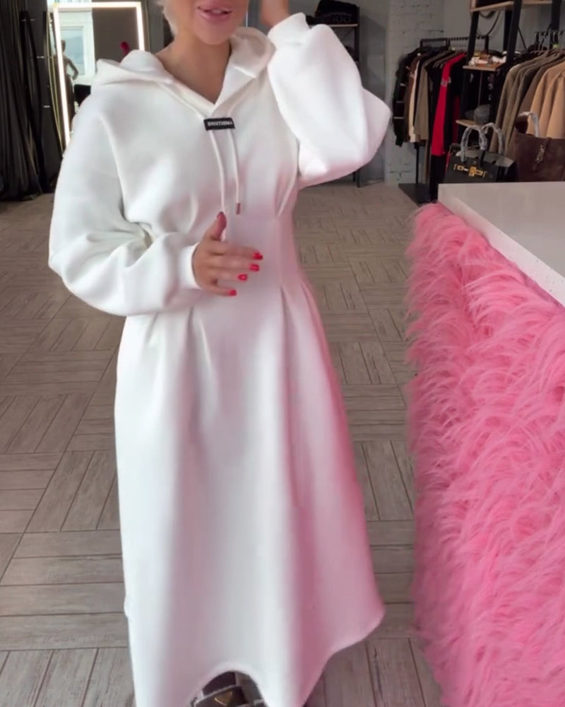 Fashionable Hooded Waist Dress