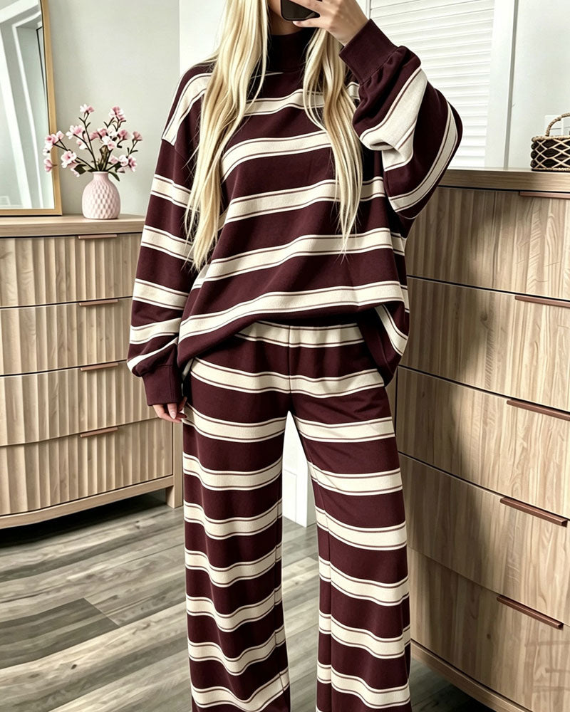 Striped Women's Casual Set