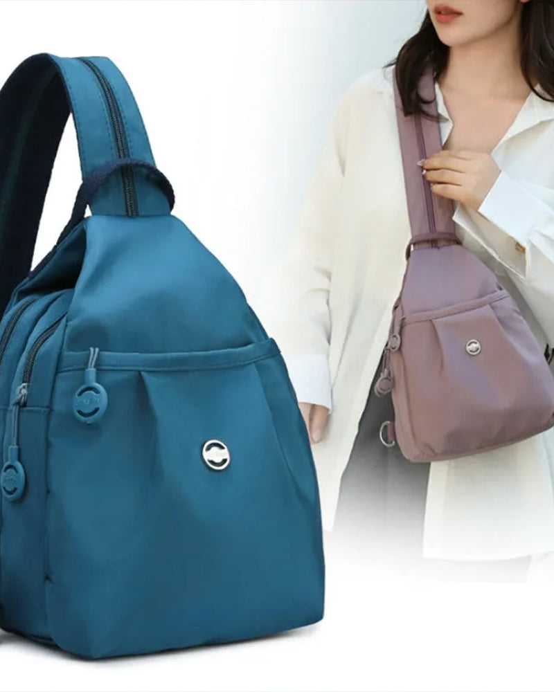 Multi-Pocket Convertible Backpack & Crossbody Bag