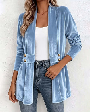 Velvet Mid-Length Coat