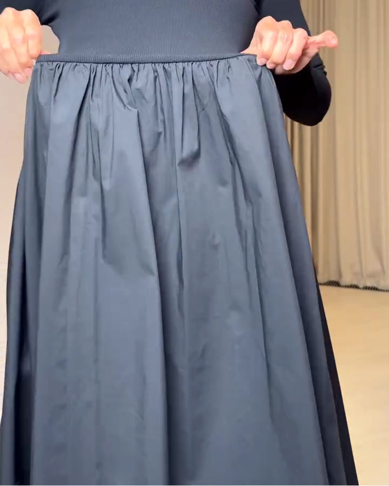 Round Neck Elegant Patchwork Dress