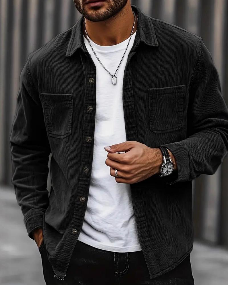 👔Men's Casual Corduroy Shirt Jacket – Classic Texture Meets Everyday Comfort