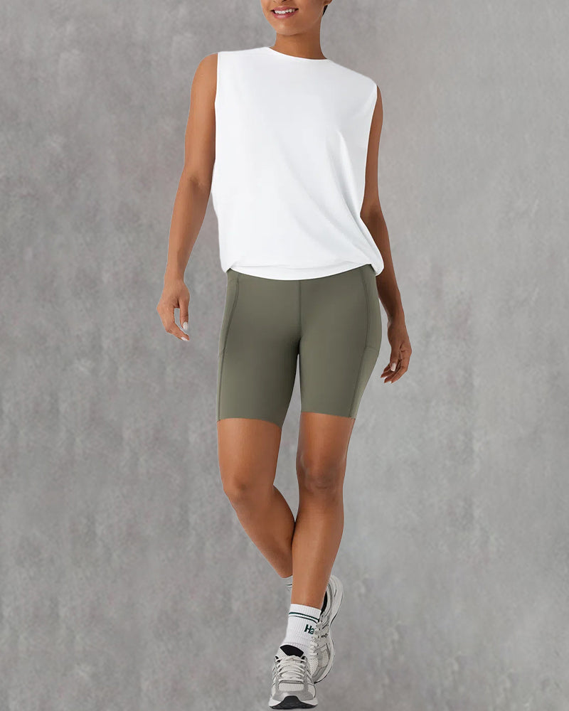 Sleeveless Round Neck Sports Vest