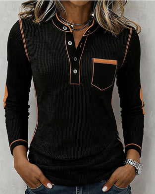 Button Pocket Casual Top