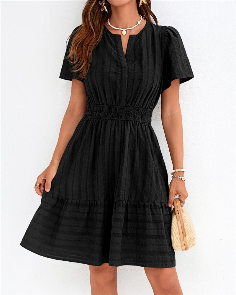 V-Neck A-Line Dress
