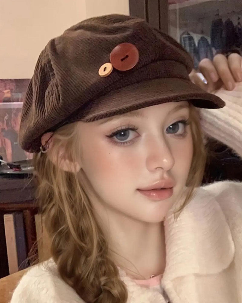 Unisex Vintage Octagonal Beret Hat