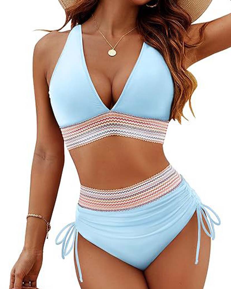 Vacation V-Neck Lace Up Bikini
