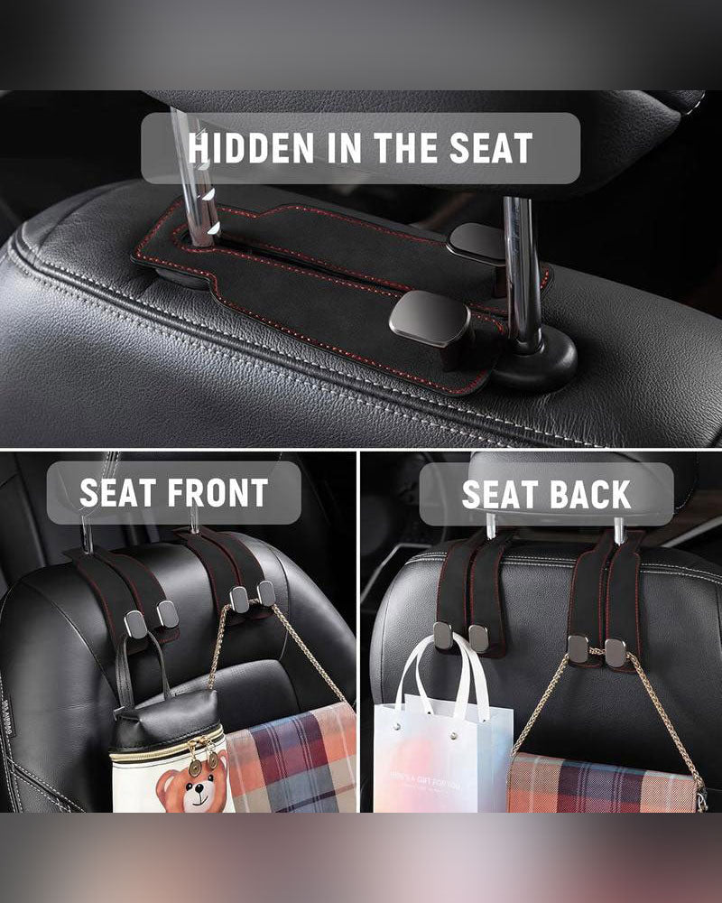 Suede Leather Car Seat Hook