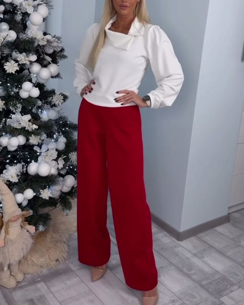 Puff Sleeve Fashionable Long Sleeve Top