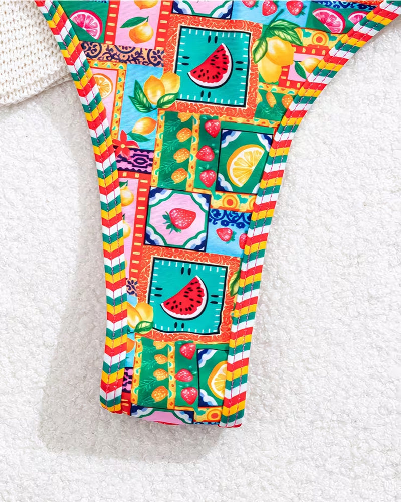 Sexy Fruit Print Bikini
