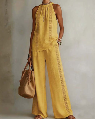 Hollow Out Halter Two-Piece Sets