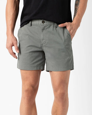 Pure Color Elastic Waist Casual Shorts