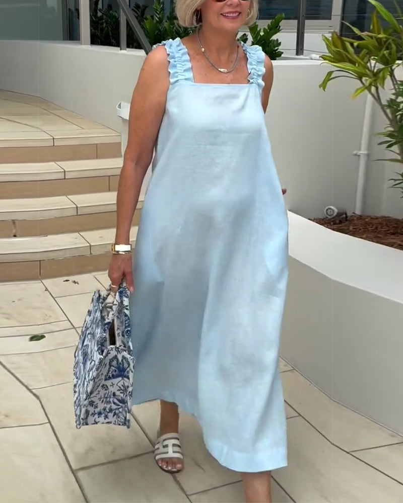 Square Neck Sleeveless Dress