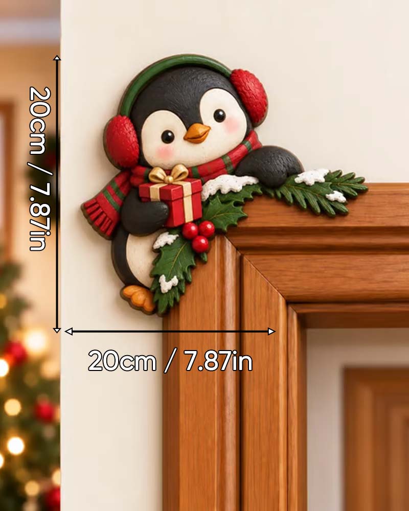 Christmas Peekaboo Door Frame Corner Decor