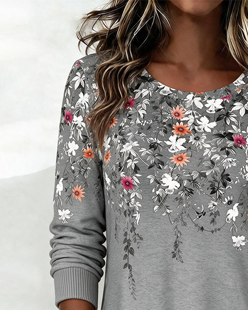 Floral Print Fashion Top