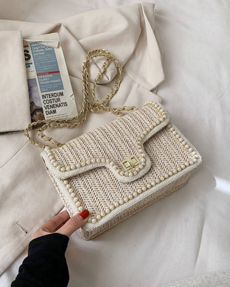 Popular Pearl Straw Bag