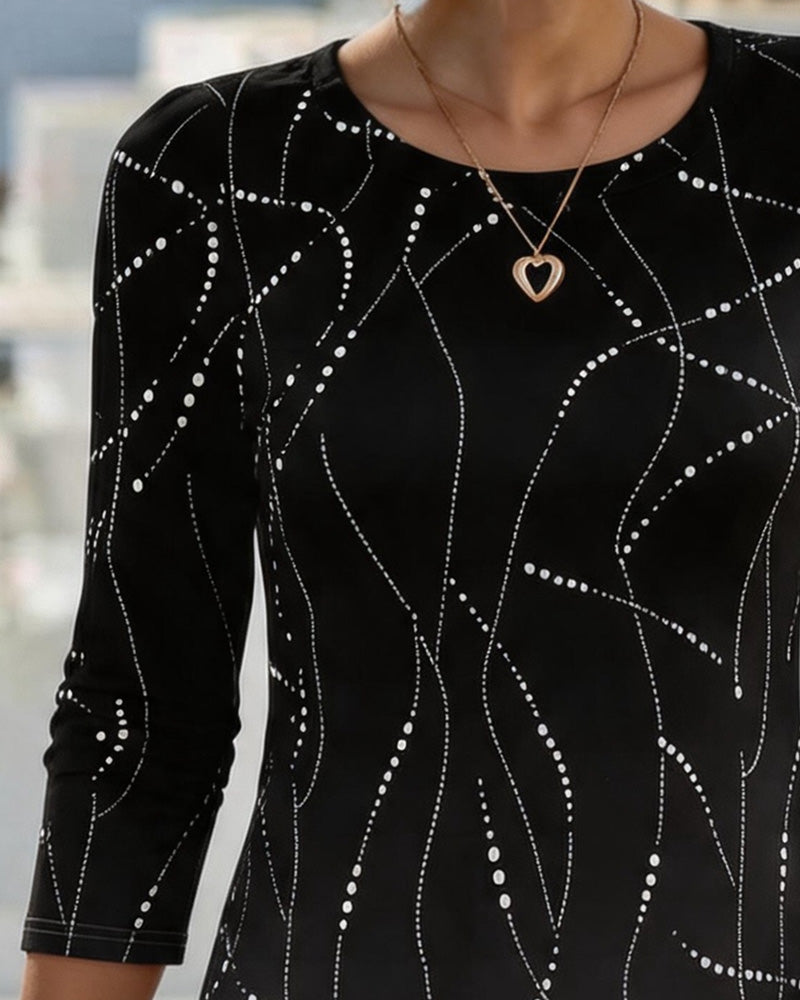Gradient Line Bodycon Mini Dress